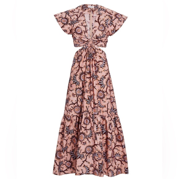 Floral Pink Maxi Dress - Picture 1 of 2
